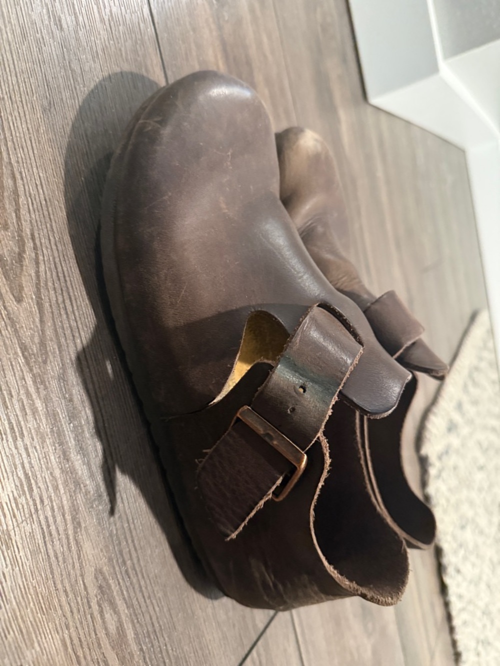 Birkenstock Brown Suede Slip-On Clog with Buckle